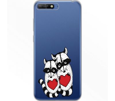 Силіконовий чохол BoxFace Huawei Y6 2018 Raccoons in love (34967-cc29)