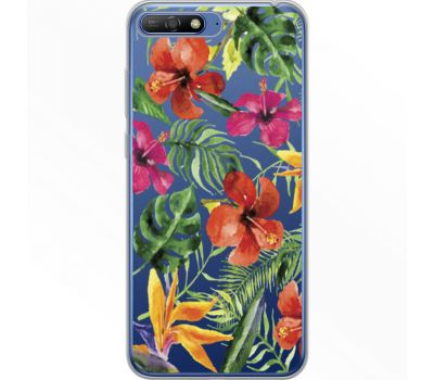 Силіконовий чохол BoxFace Huawei Y6 2018 Tropical Flowers (34967-cc43)