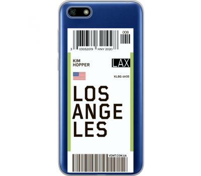 Силіконовий чохол BoxFace Huawei Y5 2018 Ticket Los Angeles (34965-cc85)