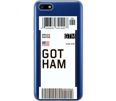 Силіконовий чохол BoxFace Huawei Y5 2018 Ticket Gotham (34965-cc92)