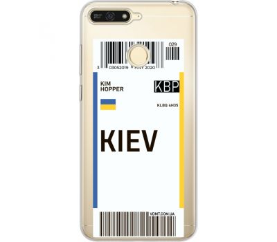 Силіконовий чохол BoxFace Huawei Y6 Prime 2018 / Honor 7A Pro Ticket Kiev (34998-cc88)