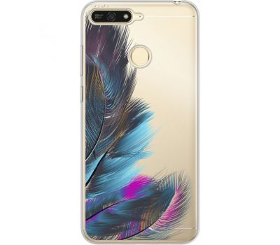 Силіконовий чохол BoxFace Huawei Y6 Prime 2018 / Honor 7A Pro Feathers (34998-cc48)