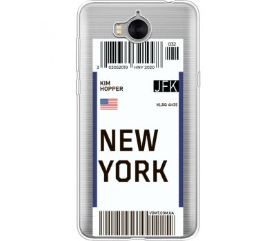 Силіконовий чохол BoxFace Huawei Y5 2017 Ticket New York (35638-cc84)