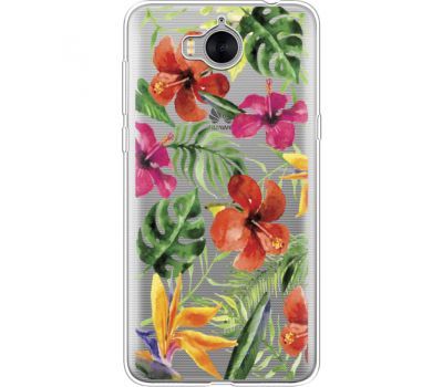 Силіконовий чохол BoxFace Huawei Y5 2017 Tropical Flowers (35638-cc43)