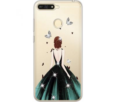 Силіконовий чохол BoxFace Huawei Y6 Prime 2018 / Honor 7A Pro Girl in the green dress (934998-rs13)