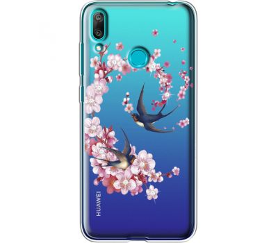 Силіконовий чохол BoxFace Huawei Y7 2019 Swallows and Bloom (936046-rs4)