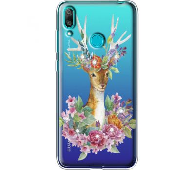 Силіконовий чохол BoxFace Huawei Y7 2019 Deer with flowers (936046-rs5)