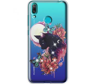 Силіконовий чохол BoxFace Huawei Y7 2019 Cat in Flowers (936046-rs10)