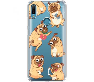 Силіконовий чохол BoxFace Huawei Y6 Prime 2019 с 3D-глазками Pug (36649-cc77)