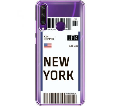 Силіконовий чохол BoxFace Huawei Y6p Ticket New York (40018-cc84)