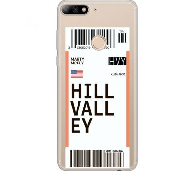 Силіконовий чохол BoxFace Huawei Y7 Prime 2018 Ticket Hill Valley (34966-cc94)