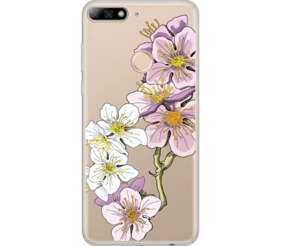 Силіконовий чохол BoxFace Huawei Y7 Prime 2018 Cherry Blossom (34966-cc4)