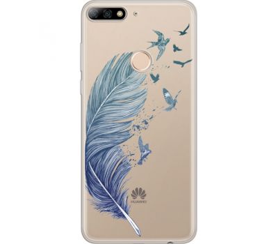 Силіконовий чохол BoxFace Huawei Y7 Prime 2018 Feather (34966-cc38)