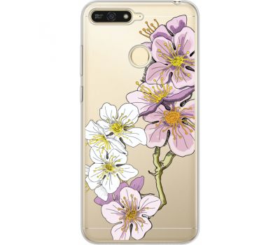 Силіконовий чохол BoxFace Huawei Y6 Prime 2018 / Honor 7A Pro Cherry Blossom (34998-cc4)