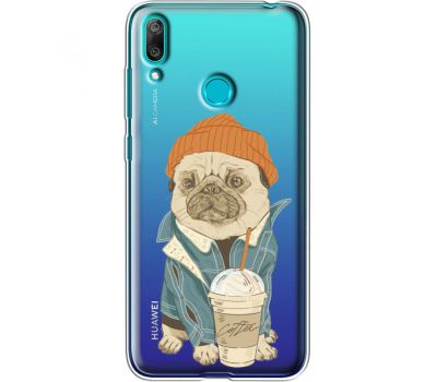 Силіконовий чохол BoxFace Huawei Y7 2019 Dog Coffeeman (36046-cc70)