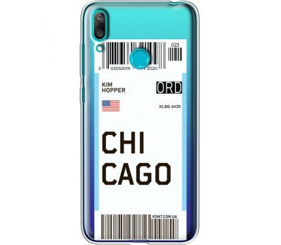 Силіконовий чохол BoxFace Huawei Y7 2019 Ticket Chicago (36046-cc82)
