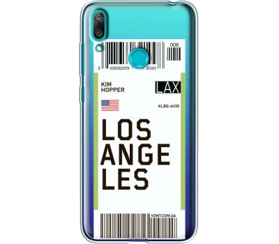 Силіконовий чохол BoxFace Huawei Y7 2019 Ticket Los Angeles (36046-cc85)