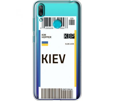 Силіконовий чохол BoxFace Huawei Y7 2019 Ticket Kiev (36046-cc88)
