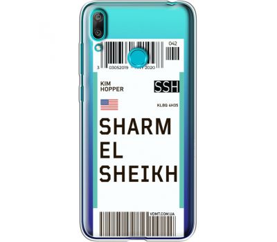 Силіконовий чохол BoxFace Huawei Y7 2019 Ticket Sharmel Sheikh (36046-cc90)