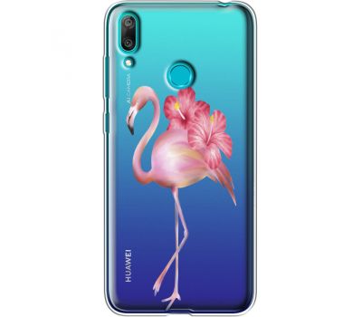 Силіконовий чохол BoxFace Huawei Y7 2019 Floral Flamingo (36046-cc12)