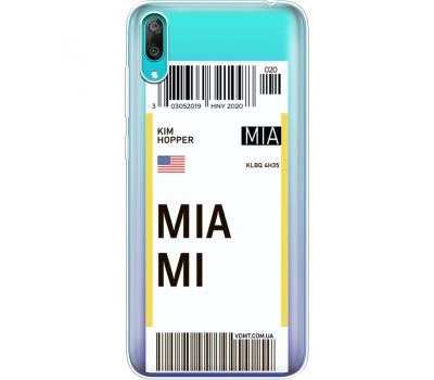 Силіконовий чохол BoxFace Huawei Y7 Pro 2019 Ticket Miami (36681-cc81)