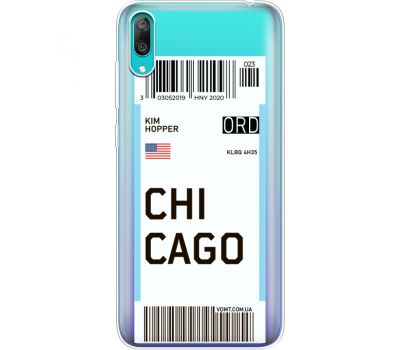 Силіконовий чохол BoxFace Huawei Y7 Pro 2019 Ticket Chicago (36681-cc82)