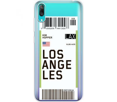Силіконовий чохол BoxFace Huawei Y7 Pro 2019 Ticket Los Angeles (36681-cc85)