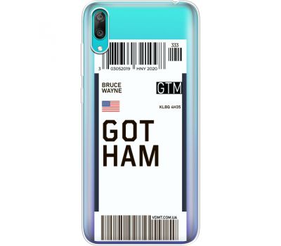 Силіконовий чохол BoxFace Huawei Y7 Pro 2019 Ticket Gotham (36681-cc92)