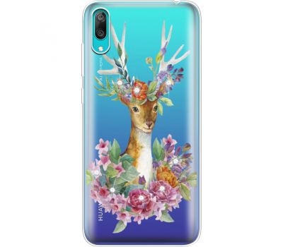 Силіконовий чохол BoxFace Huawei Y7 Pro 2019 Deer with flowers (936681-rs5)