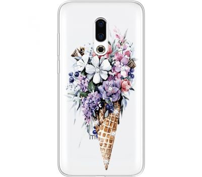 Силіконовий чохол BoxFace Meizu 16 Plus Ice Cream Flowers (935584-rs17)