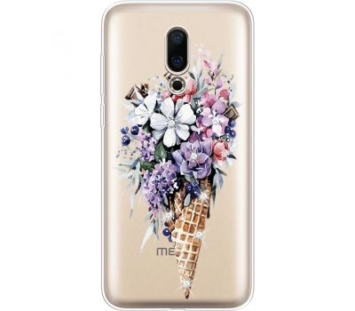 Силіконовий чохол BoxFace Meizu 16X Ice Cream Flowers (935843-rs17)