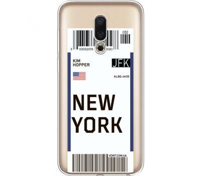 Силіконовий чохол BoxFace Meizu 16 Ticket New York (35190-cc84)