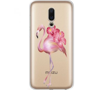 Силіконовий чохол BoxFace Meizu 16 Floral Flamingo (35190-cc12)