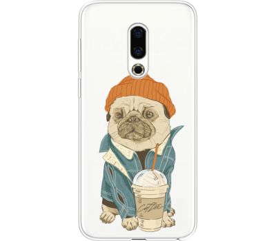 Силіконовий чохол BoxFace Meizu 16th Dog Coffeeman (35189-cc70)