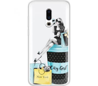 Силіконовий чохол BoxFace Meizu 16 Plus City Girl (35584-cc56)