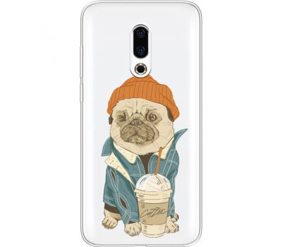 Силіконовий чохол BoxFace Meizu 16 Plus Dog Coffeeman (35584-cc70)