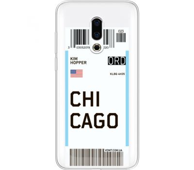Силіконовий чохол BoxFace Meizu 16 Plus Ticket Chicago (35584-cc82)