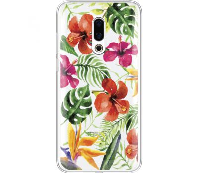 Силіконовий чохол BoxFace Meizu 16 Plus Tropical Flowers (35584-cc43)