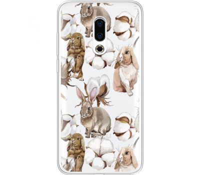 Силіконовий чохол BoxFace Meizu 16 Plus Cotton and Rabbits (35584-cc49)