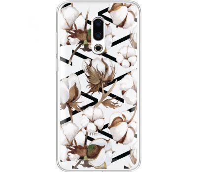 Силіконовий чохол BoxFace Meizu 16 Plus Cotton flowers (35584-cc50)