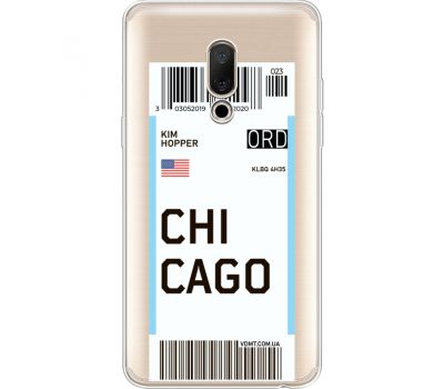 Силіконовий чохол BoxFace Meizu 15 Plus Ticket Chicago (35783-cc82)
