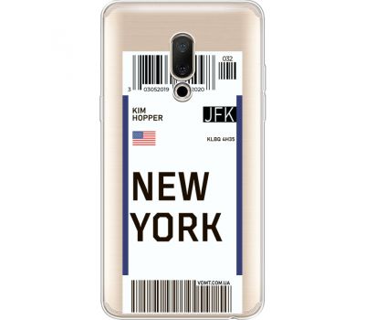 Силіконовий чохол BoxFace Meizu 15 Plus Ticket New York (35783-cc84)