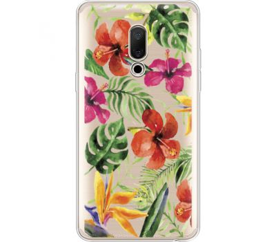 Силіконовий чохол BoxFace Meizu 15 Plus Tropical Flowers (35783-cc43)