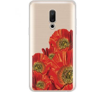 Силіконовий чохол BoxFace Meizu 15 Plus Red Poppies (35783-cc44)