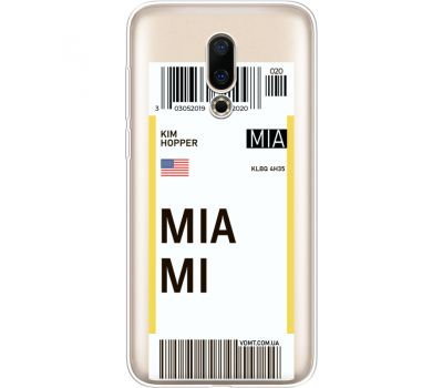 Силіконовий чохол BoxFace Meizu 16X Ticket Miami (35843-cc81)