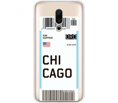 Силіконовий чохол BoxFace Meizu 16X Ticket Chicago (35843-cc82)