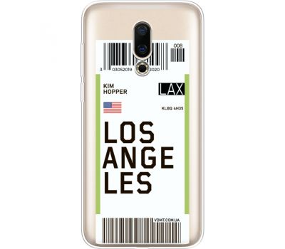 Силіконовий чохол BoxFace Meizu 16X Ticket Los Angeles (35843-cc85)