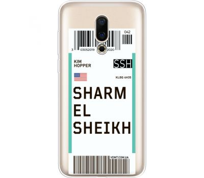 Силіконовий чохол BoxFace Meizu 16X Ticket Sharmel Sheikh (35843-cc90)