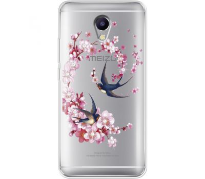 Силіконовий чохол BoxFace Meizu M5 Note Swallows and Bloom (935009-rs4)