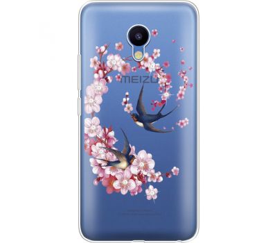 Силіконовий чохол BoxFace Meizu M5 Swallows and Bloom (935998-rs4)